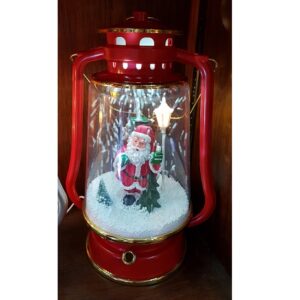SNOWING CHRISTMAS TREES AND LANTERNS
