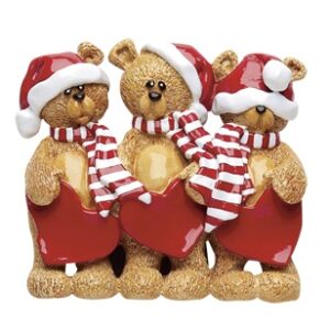 Personalised - 3 Christmas Teddy Bears Standing Ornament