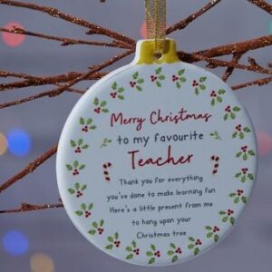 Ceramic My Favourite Teacher Tree Hanger