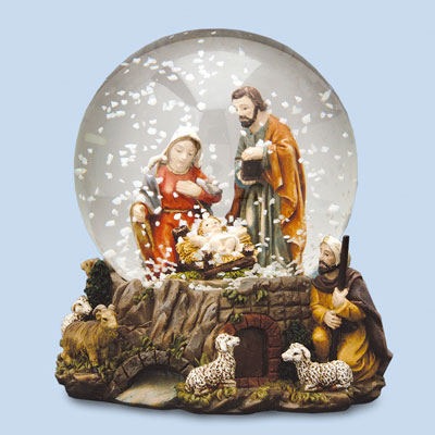 Holy Family Snow Globe