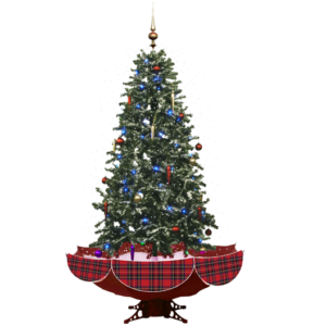 Snowing Christmas Tree - Tartan Skirt (4ft, 6 inch/140cm)