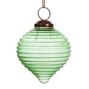 Beehive Shape Rippled Glass Bauble