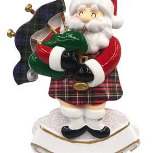 Scottish Piping Santa Tree Hanger