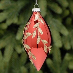 Leaf Garland Design Glass Finial