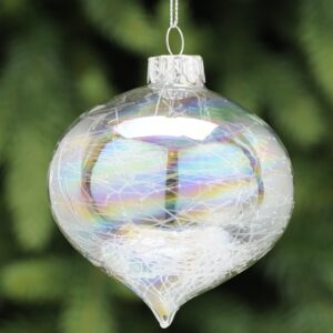 Iridescent Glass Onion Bauble