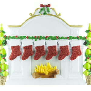 Personalised - 6 Stockings Standing Ornament