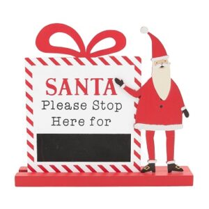 Santa Please Stop Here Chalk Board
