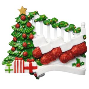 Personalised - 5 Staircase Stockings Tree Hanger