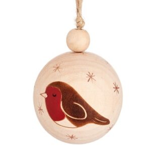 Wooden Robin Ball Tree Hanger