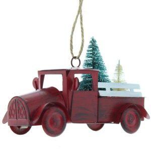 Retro Metal Festive Truck Tree Hanger