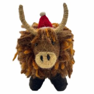 Fluffy Highland Cow Tree Hanger