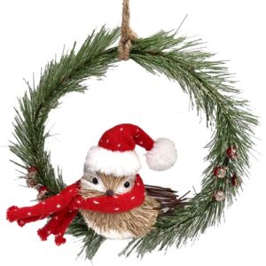 Santa Hat Robin Wreath