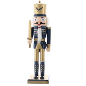 Traditional Wooden Nutcracker with Sword