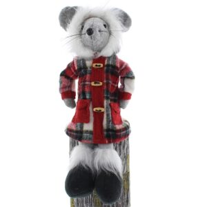 Tartan Coat Sitting Mouse
