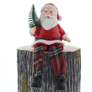 Tartan Leg Father Christmas Sitter