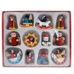 12 Mini Wooden German Style Hangers